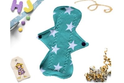 Buy  Single Cloth Pad Mint Stars now using this page